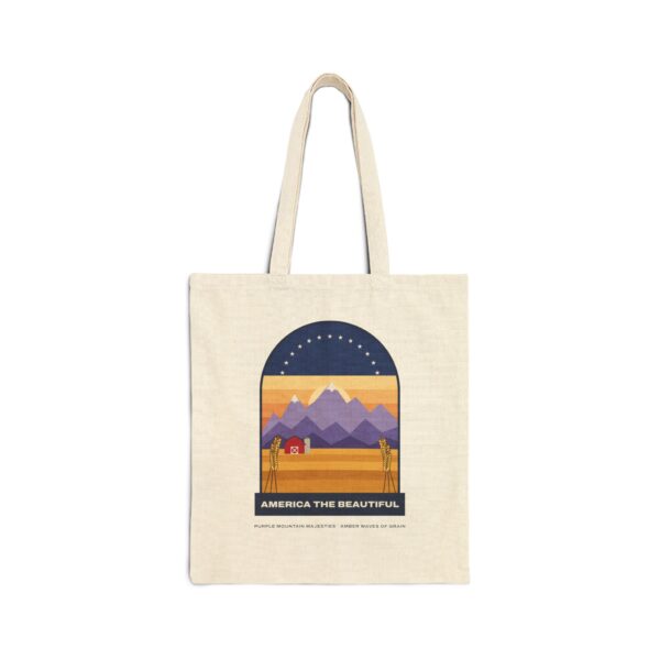 America the Beautiful Vintage Poster Tote Bag, Natural