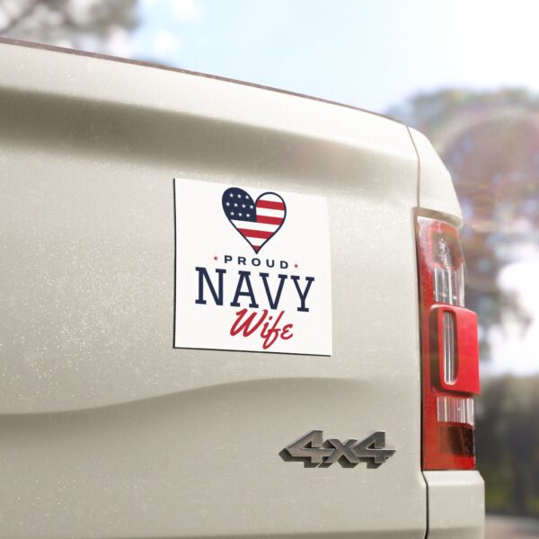 Proud Navy Wife Car Magnet