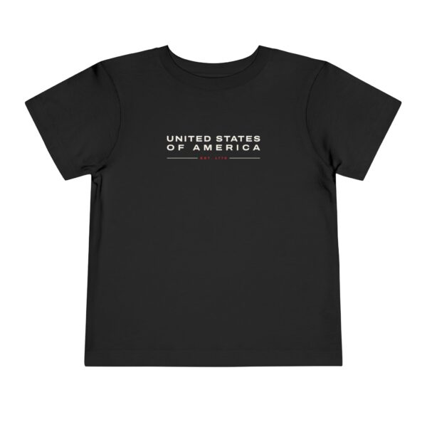 United States of America Est. 1776 Toddler Tee, Black