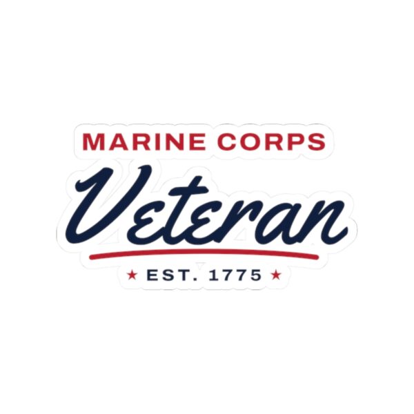 Marines Veteran Script Sticker