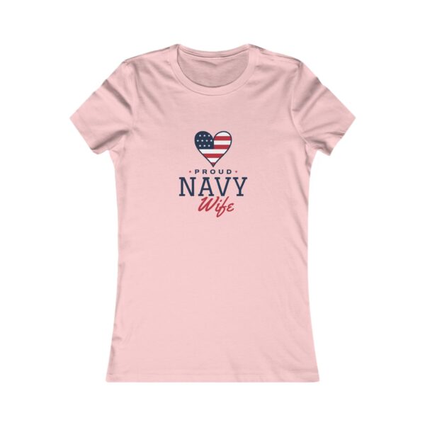 Proud Navy Wife Women's Fitted Tee, Pink