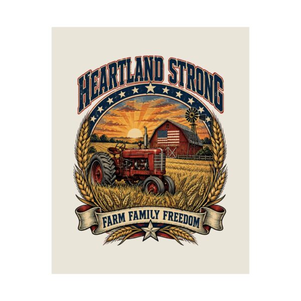 Heartland Strong Tractor & Barn Poster