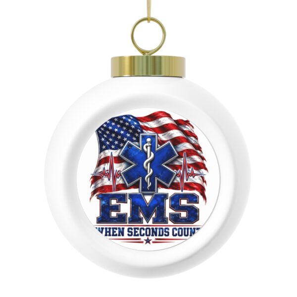EMS When Seconds Count Globe Christmas Ornament