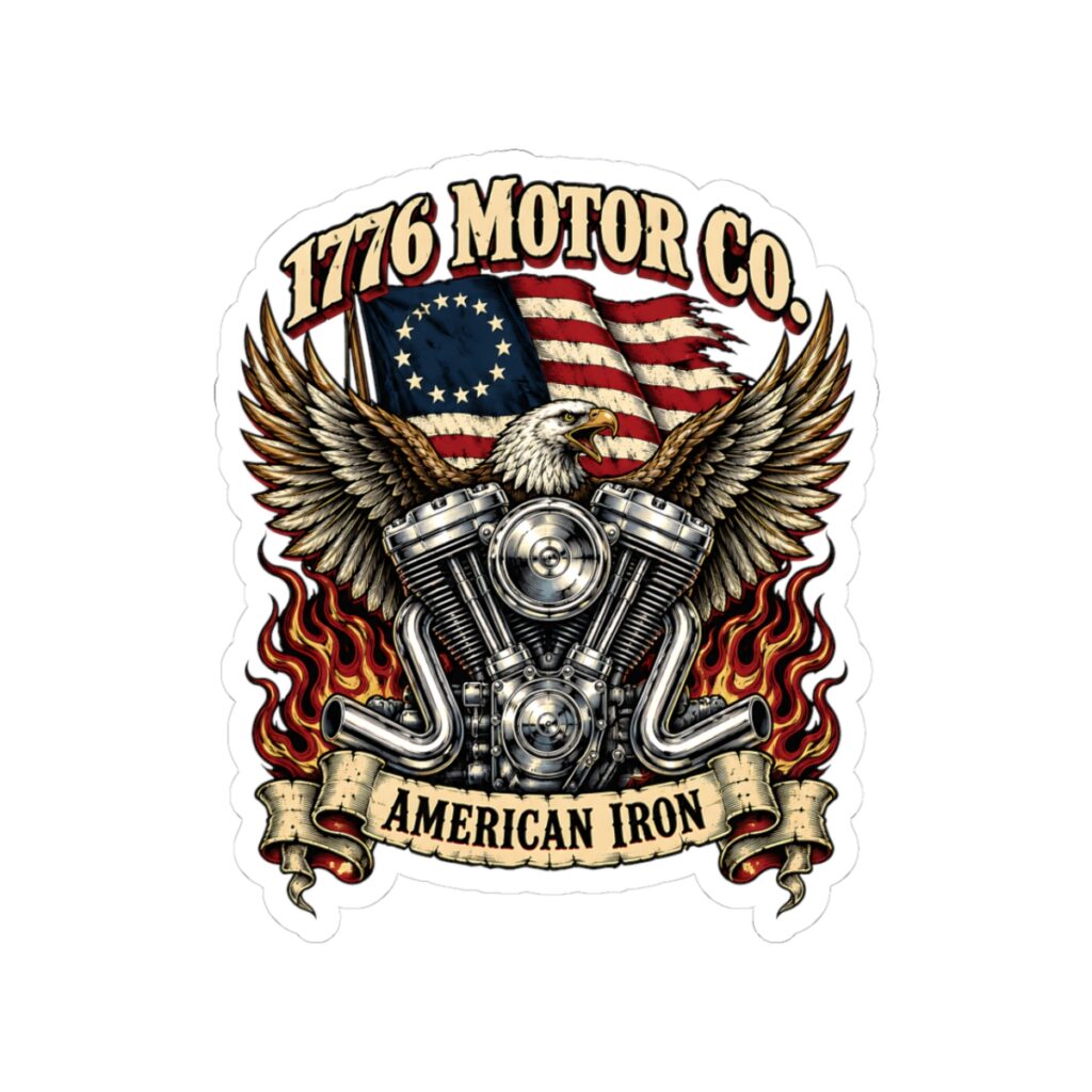 1776 Motor Co. American Iron Sticker