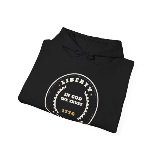 In God We Trust 1776 Coin Hoodie, Black