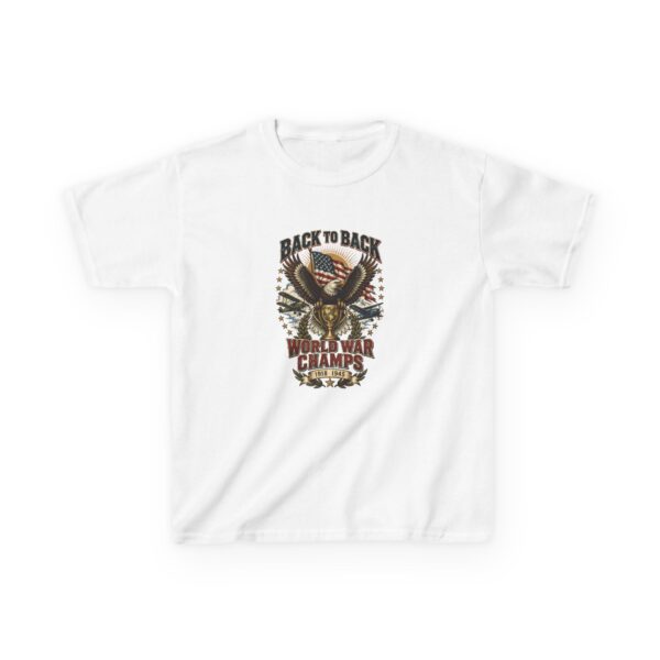 Back to Back World War Champs Youth Tee, White