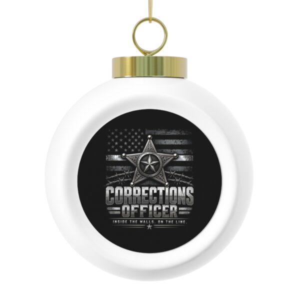 Corrections Officer Globe Christmas Ornament