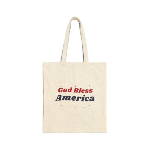God Bless America Groovy Daisy Tote Bag, Natural