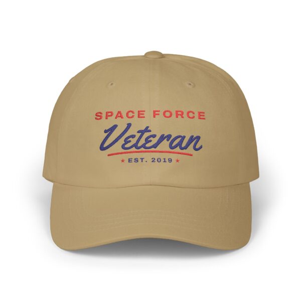 Space Force Veteran Script Dad Hat, Khaki