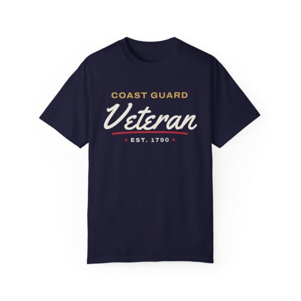 Coast Guard Veteran Script Tee, True Navy