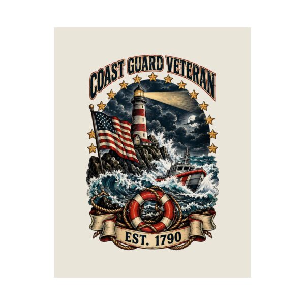 Coast Guard Veteran Lighthouse Poster