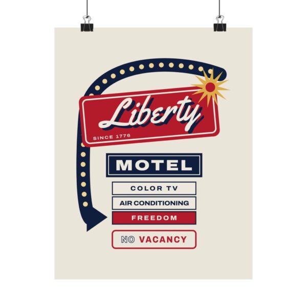 Liberty Motel Retro Americana Poster