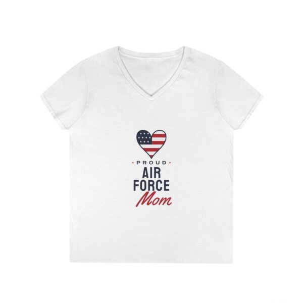 Proud Air Force Mom Women's V-Neck Tee, White