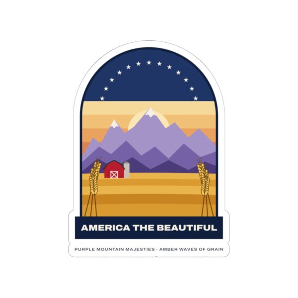 America the Beautiful Vintage Poster Sticker
