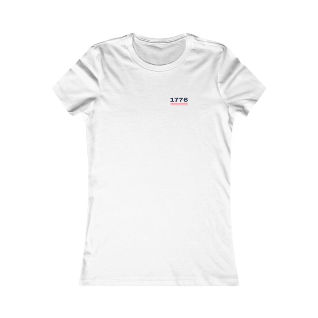 America Stars & Stripes Women's Fitted Tee, Back Print