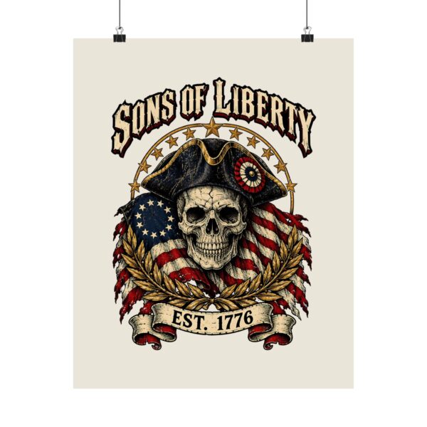 Sons of Liberty Skull Poster