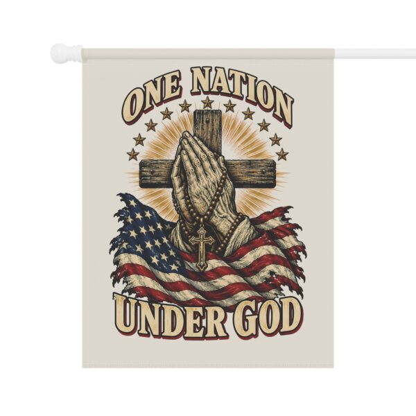 One Nation Under God Praying Hands Garden Flag