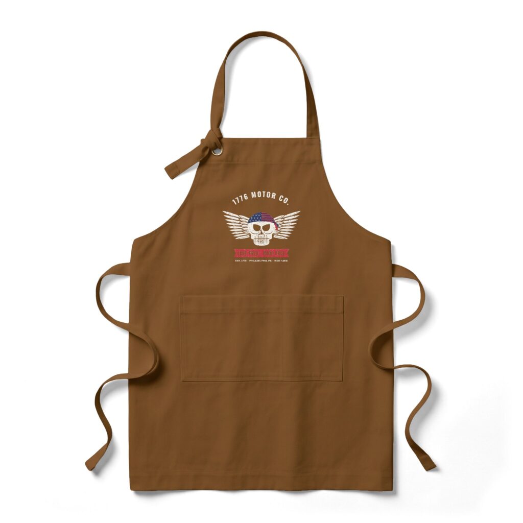 1776 Motor Co. Winged Skull BBQ Apron
