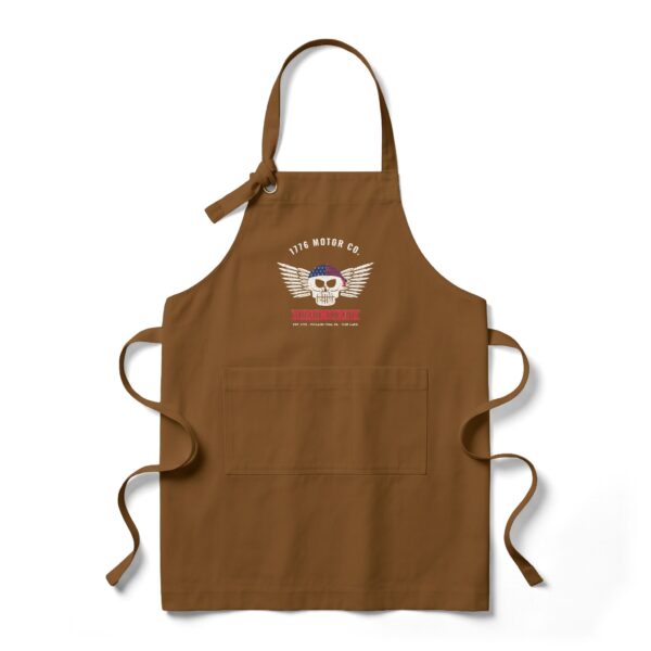 1776 Motor Co. Winged Skull BBQ Apron, Duck Brown