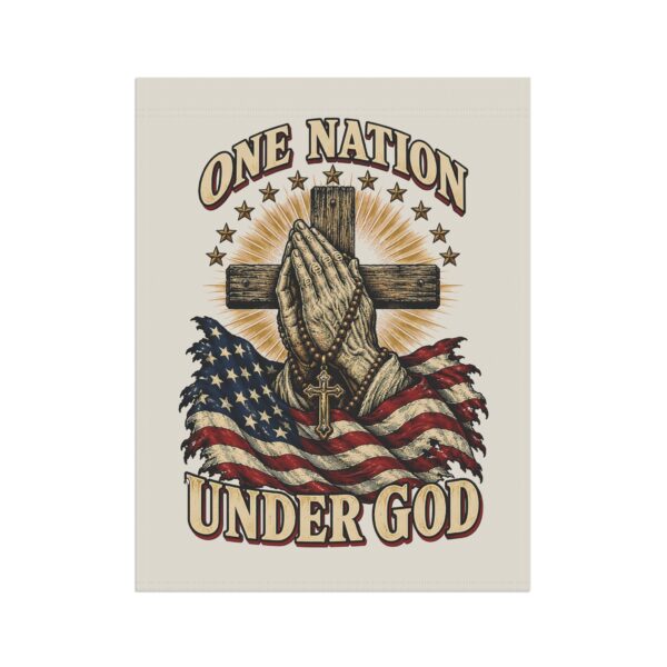 One Nation Under God Praying Hands Garden Flag