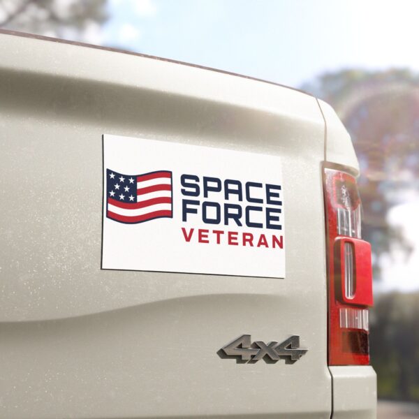 Space Force Veteran Flag Car Magnet
