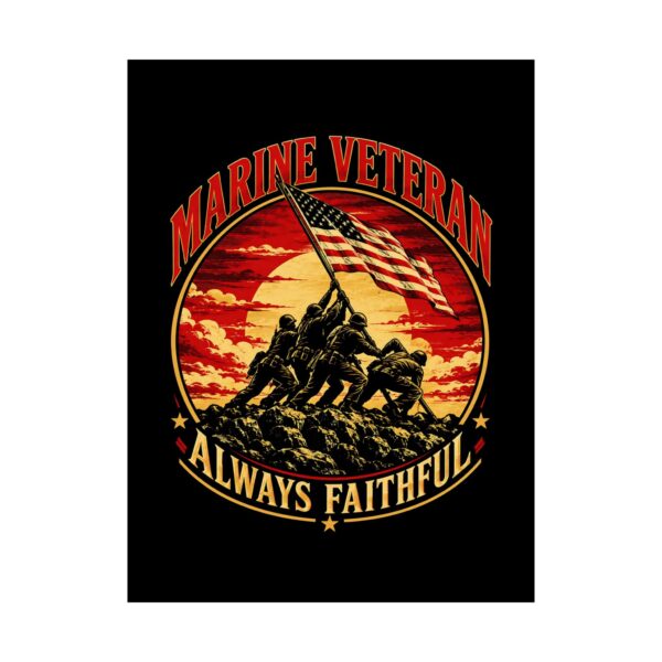 Marine Veteran Always Faithful Poster