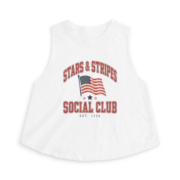 Stars & Stripes Social Club Women's Crop Top, Solid White Blend