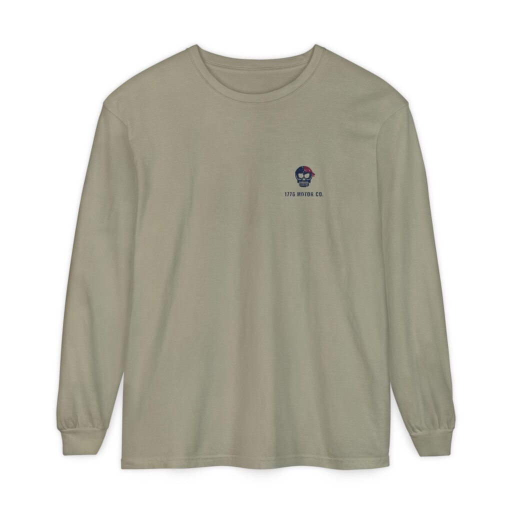 1776 Motor Co. Winged Skull Long Sleeve Tee, Back Print