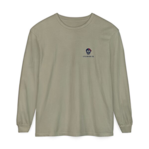 1776 Motor Co. Winged Skull Long Sleeve Tee, Back Print, Sandstone