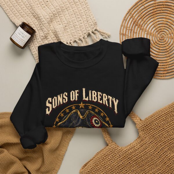 Sons of Liberty Skull Crewneck Sweatshirt, Black