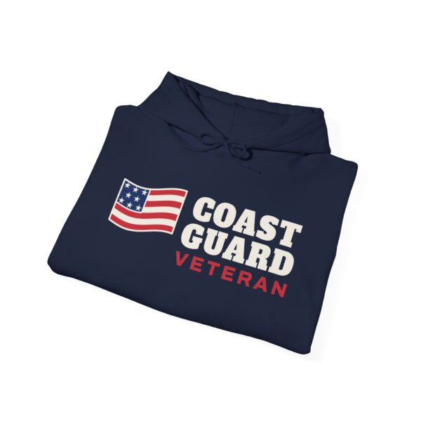 Coast Guard Veteran Flag Hoodie, Navy
