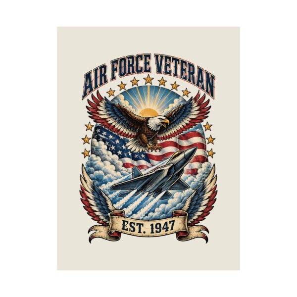 Air Force Veteran Eagle & Jet Poster