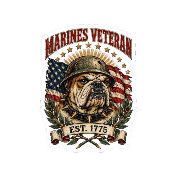 Marines Veteran Bulldog Sticker