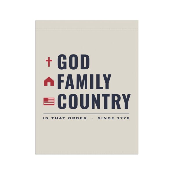 God Family Country Garden Flag