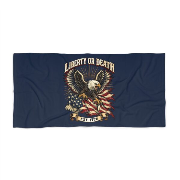 Liberty or Death Eagle Beach Towel