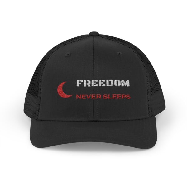 Freedom Never Sleeps Trucker Hat