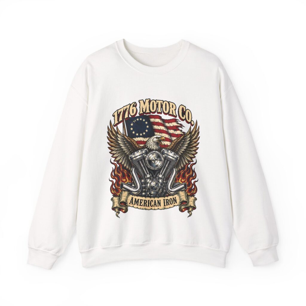 1776 Motor Co. American Iron Crewneck Sweatshirt