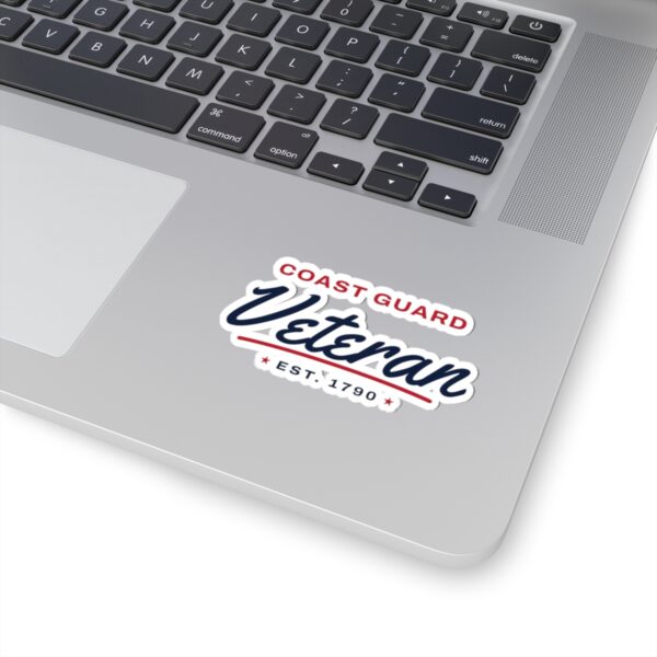 Coast Guard Veteran Script Sticker