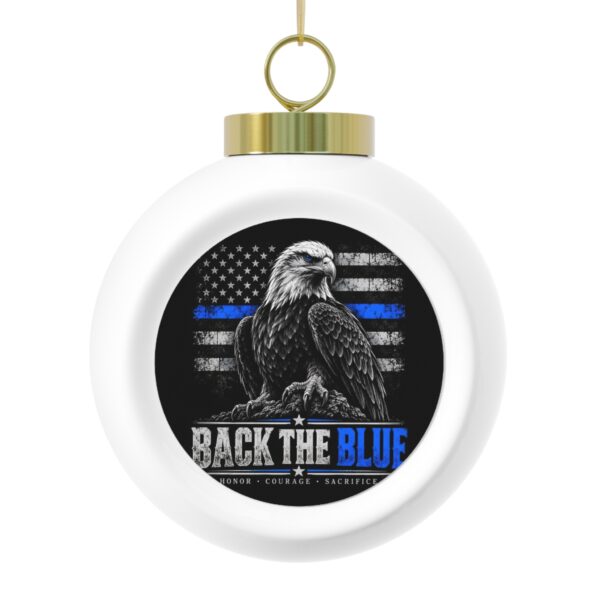 Back the Blue Globe Christmas Ornament