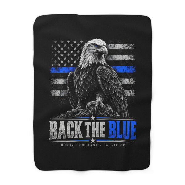 Back the Blue Sherpa Fleece Blanket