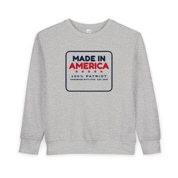 Made in America Baby Toddler Sweatshirt, Heather