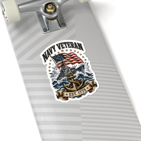 Navy Veteran Battleship & Anchor Sticker