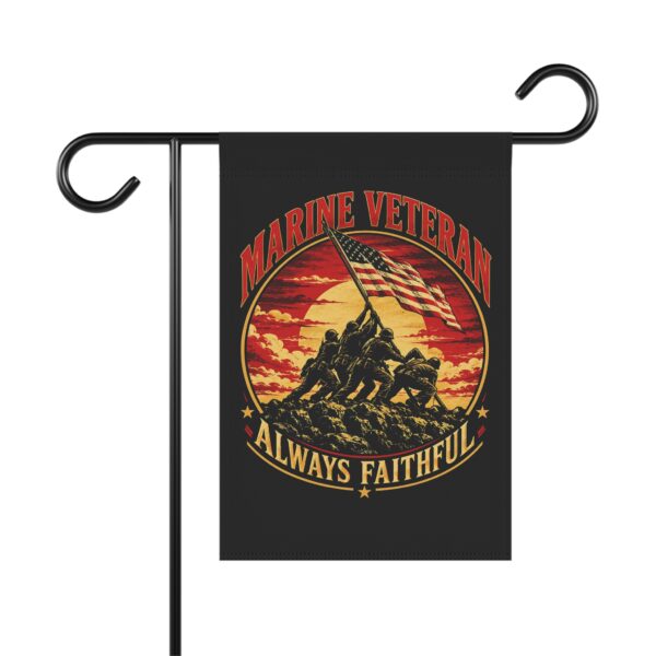 Marine Veteran Always Faithful Garden Flag