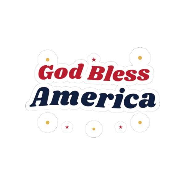 God Bless America Groovy Daisy Sticker