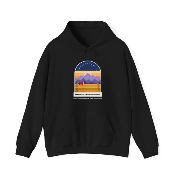 America the Beautiful Vintage Poster Hoodie, Black