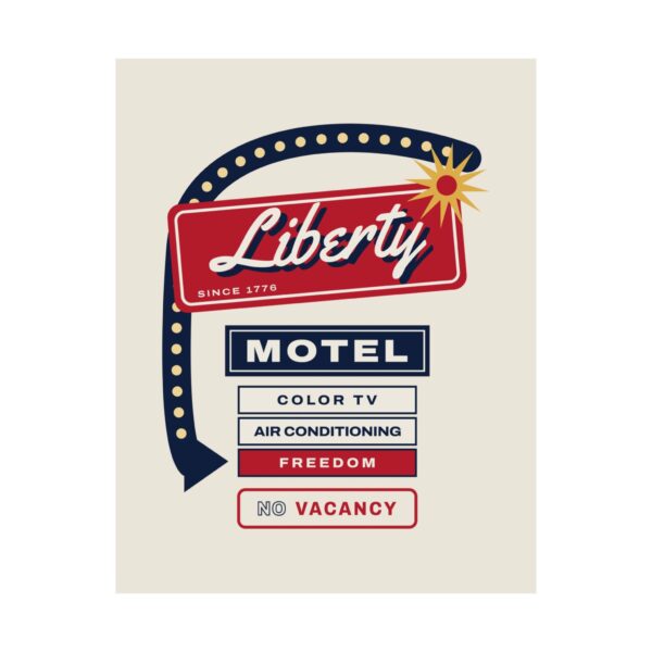 Liberty Motel Retro Americana Poster