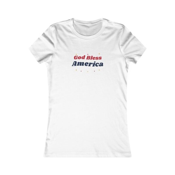 God Bless America Groovy Daisy Women's Fitted Tee, White