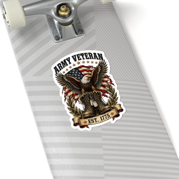 Army Veteran Eagle & Boots Sticker