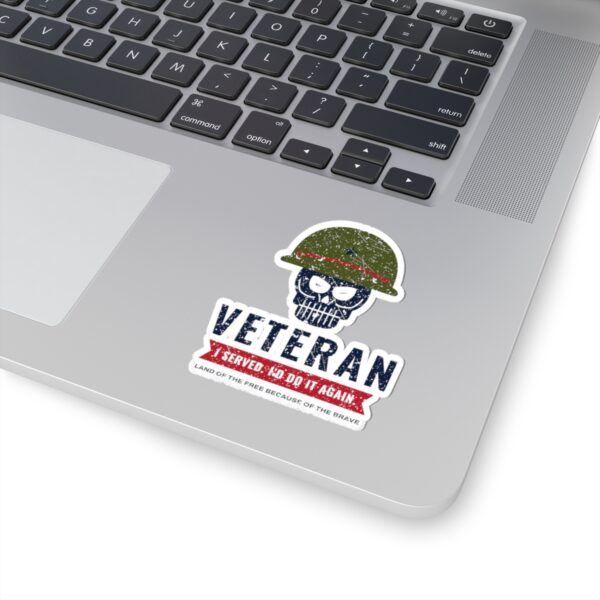 Veteran Helmet Skull I Served I'd Do It Again Sticker