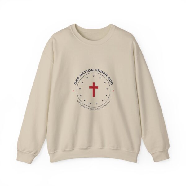 One Nation Under God Crewneck Sweatshirt, Sand